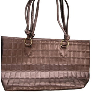 Large Bronze Quilted Tote Bag